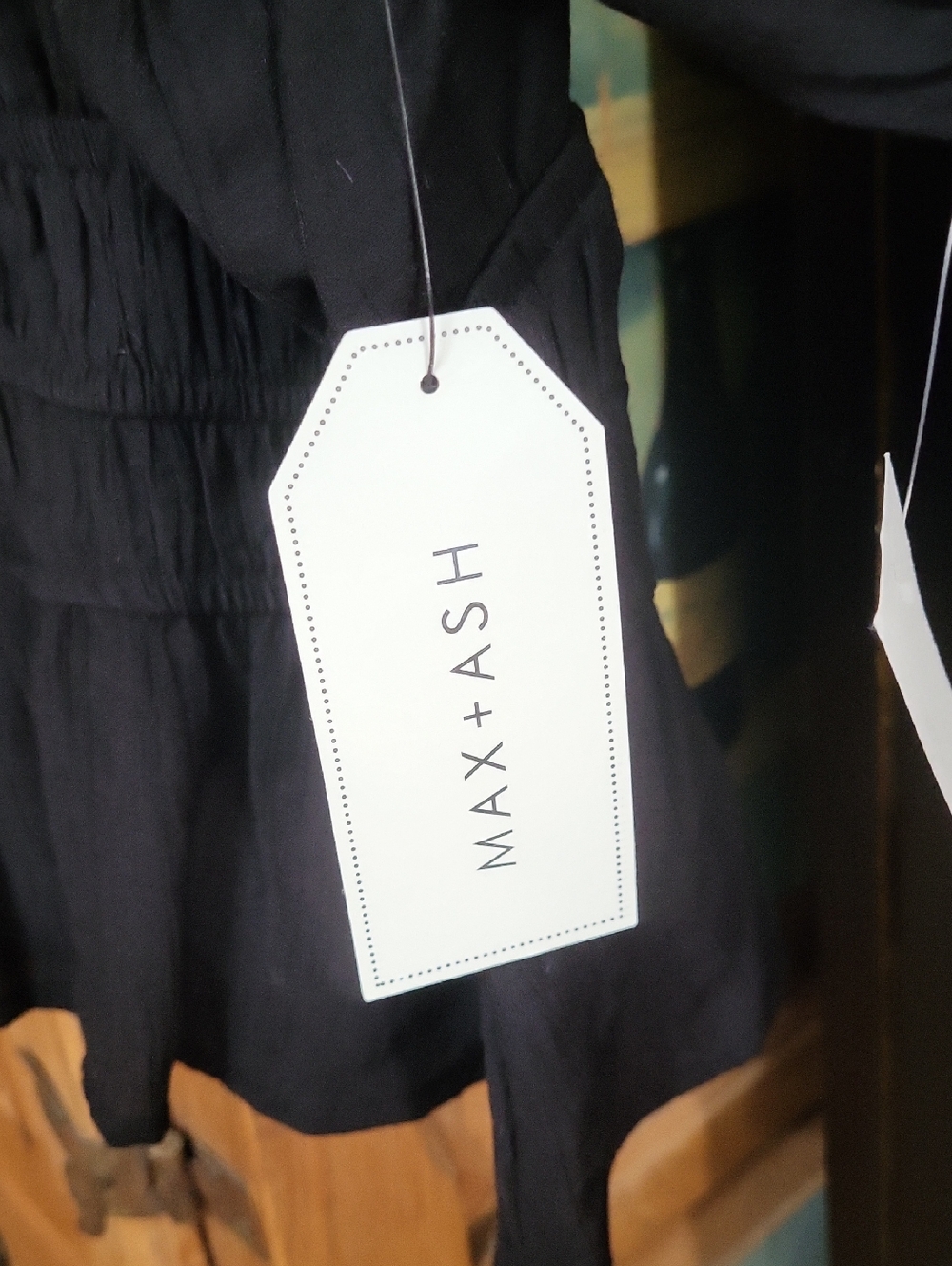 Max + Ash Black Short-Sleeve Peasant Top - Picture 2 of 8